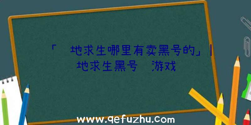 「绝地求生哪里有卖黑号的」|绝地求生黑号进游戏